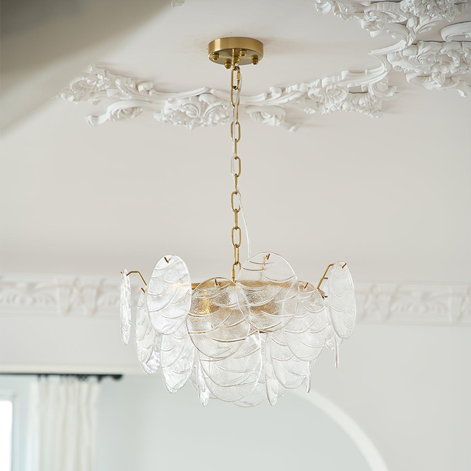 Lámpara de Techo de Cristal Victoriano con Cuerpo de Metal – Chandelier Elegante para Interior 2