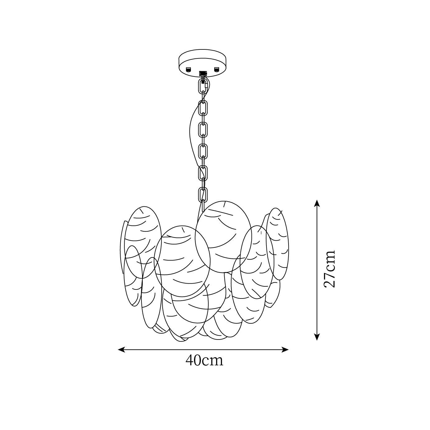 Lámpara de Techo de Cristal Victoriano con Cuerpo de Metal – Chandelier Elegante para Interior 5