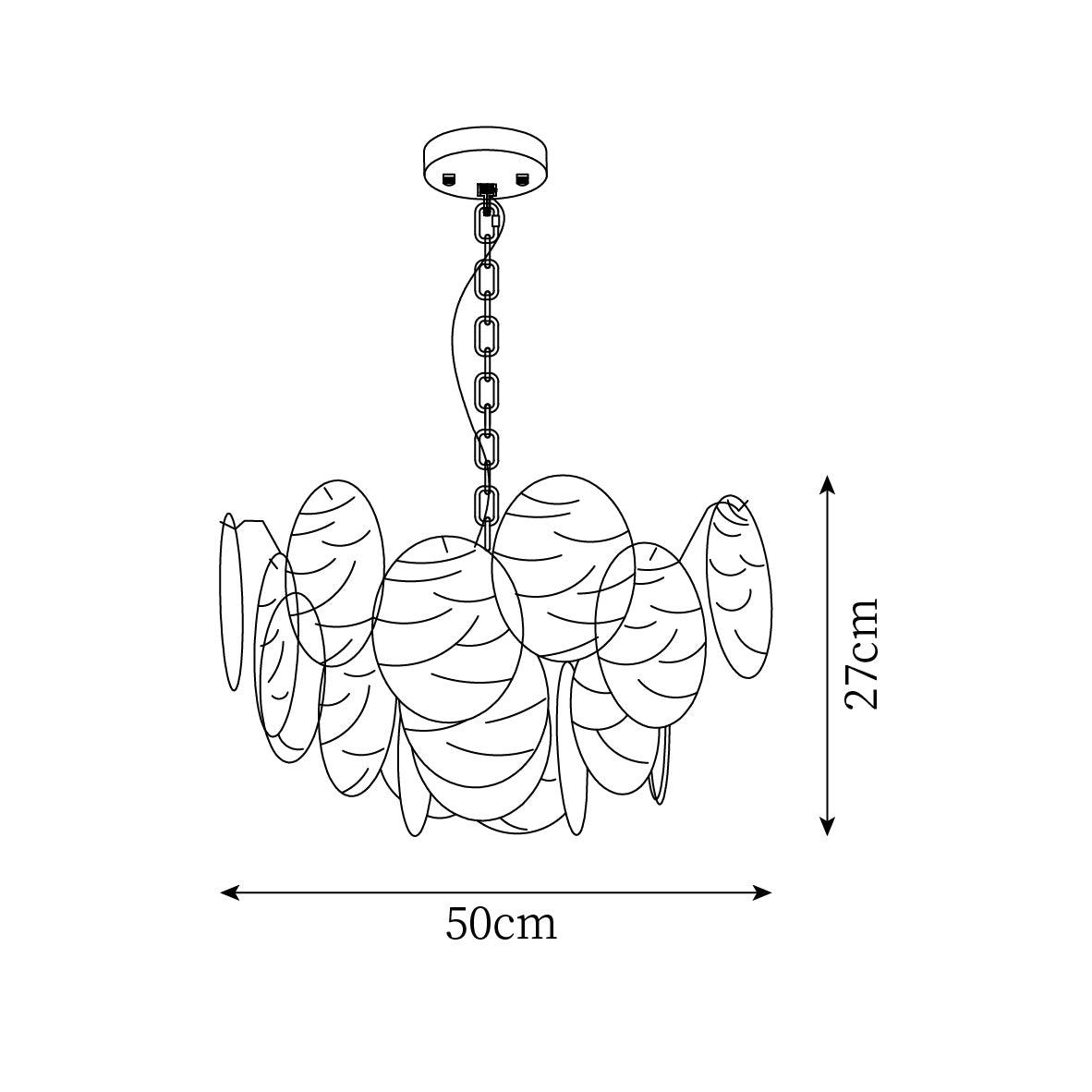 Lámpara de Techo de Cristal Victoriano con Cuerpo de Metal – Chandelier Elegante para Interior 6