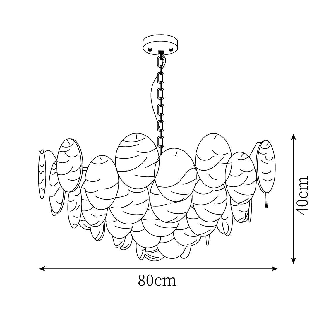 Lámpara de Techo de Cristal Victoriano con Cuerpo de Metal – Chandelier Elegante para Interior 8