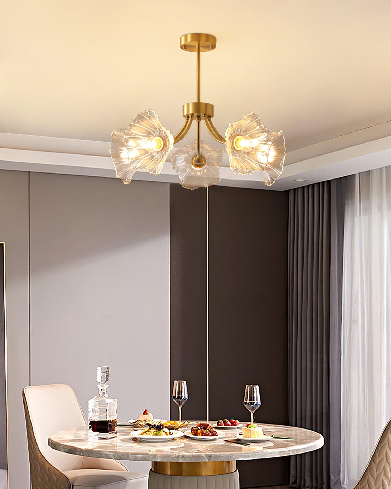 Lámpara de Techo de Cristal con Diseño Moderno y Elegante – Araña de 3, 5 y 8 Luces 6