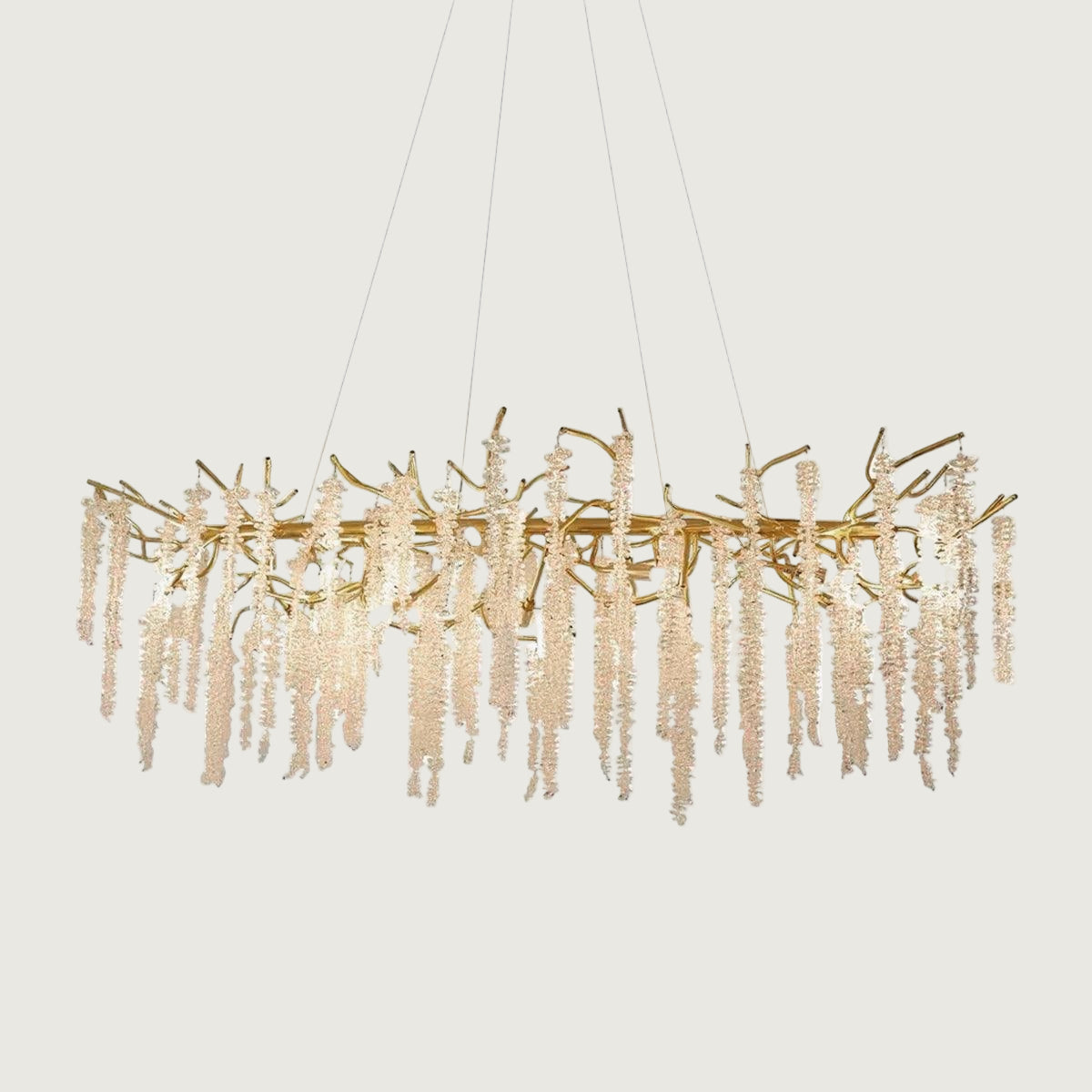 Lámpara de Techo de Cristal en Forma de Flor de Glicinia – Diseño Elegante y Sofisticado 1