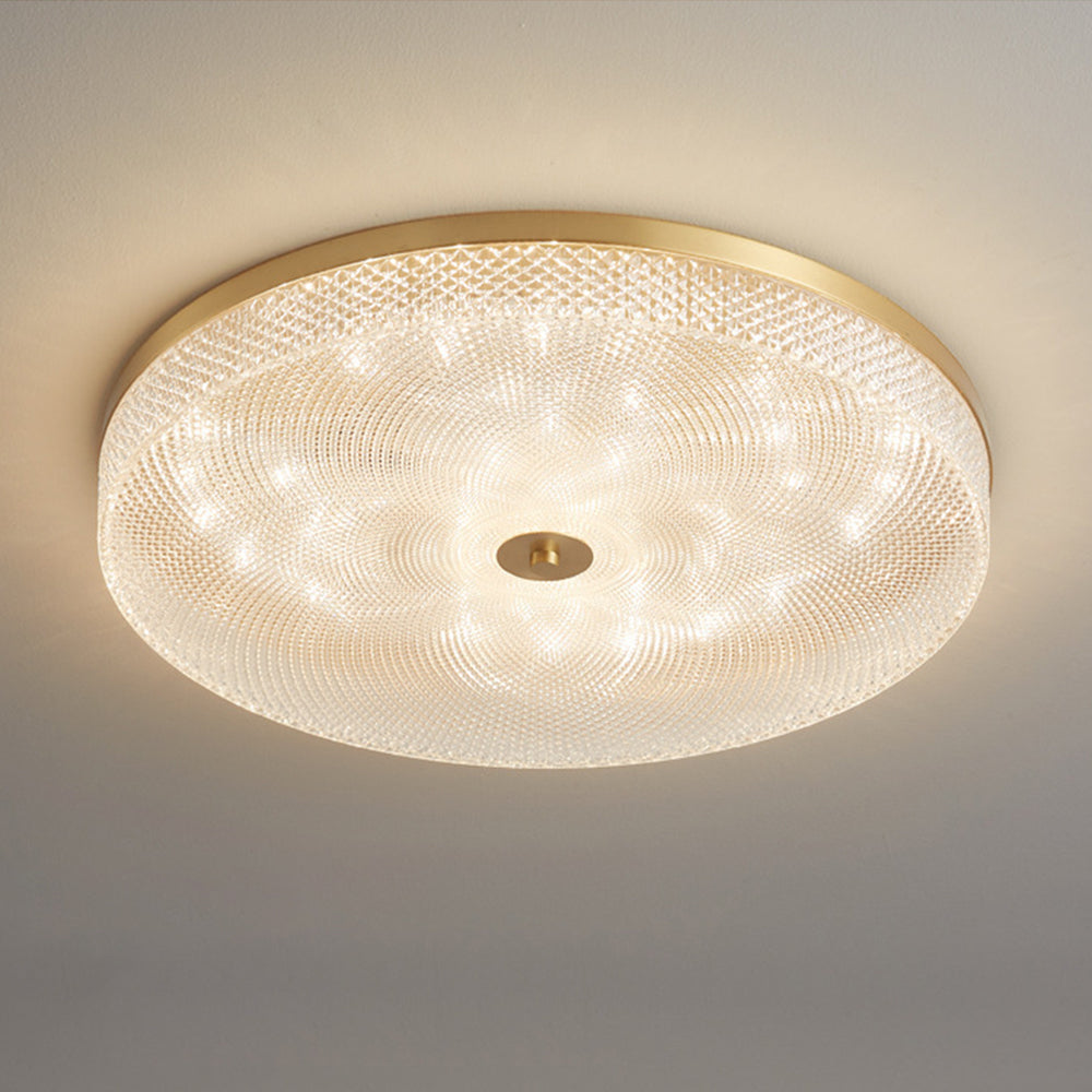 Lámpara de Techo de Cristal y Cobre de Lujo – Iluminación Elegante para Cocina y Sala de Estar 0