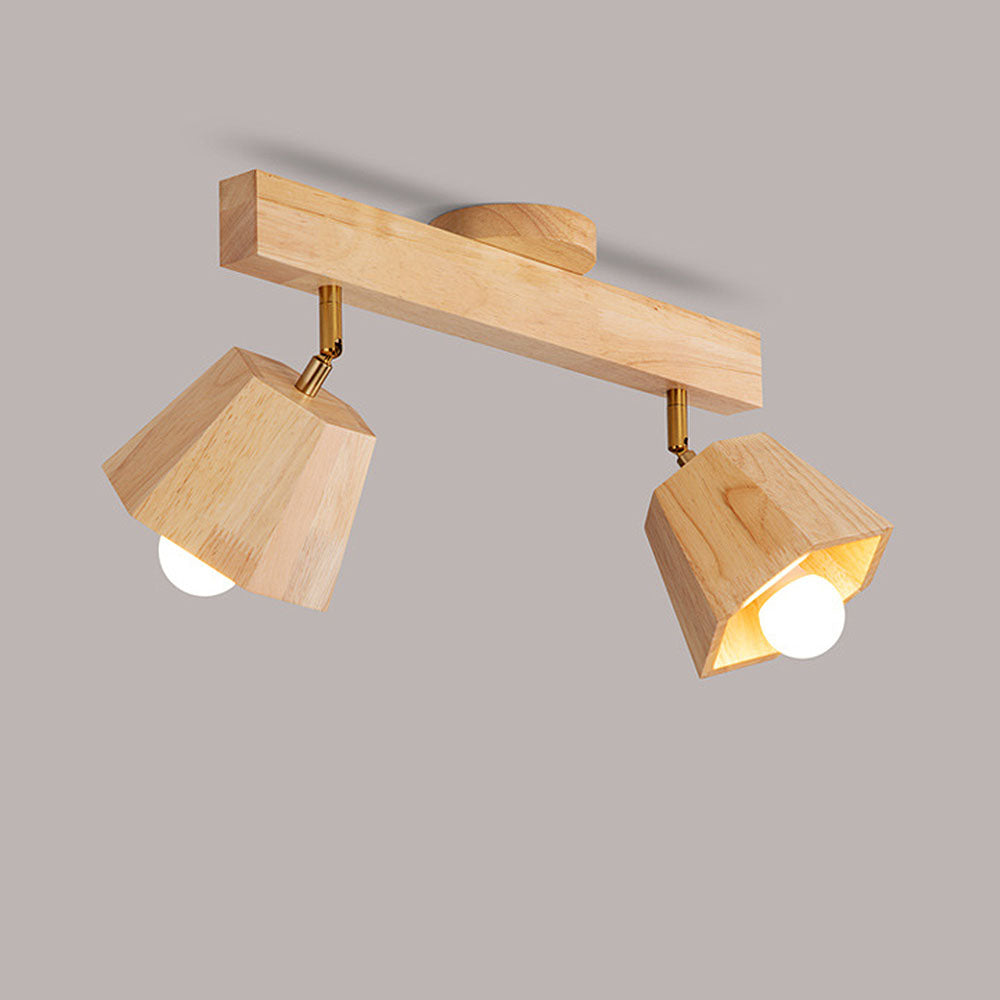 Lámpara de Techo de Madera Ajustable, Diseño Minimalista para Sala de Estar, Iluminación Eficiente y Acogedora 6