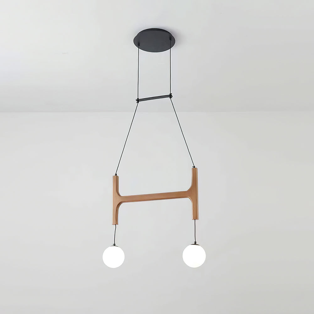 Lámpara de Techo de Madera Astra con Pantallas de Vidrio – Diseño Minimalista y Elegante 13