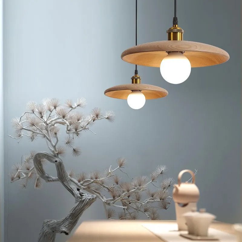 Lámpara de Techo de Madera con Luz LED 2700K – Diseño Moderno para Interior, Plafón LED Techo Elegante 6