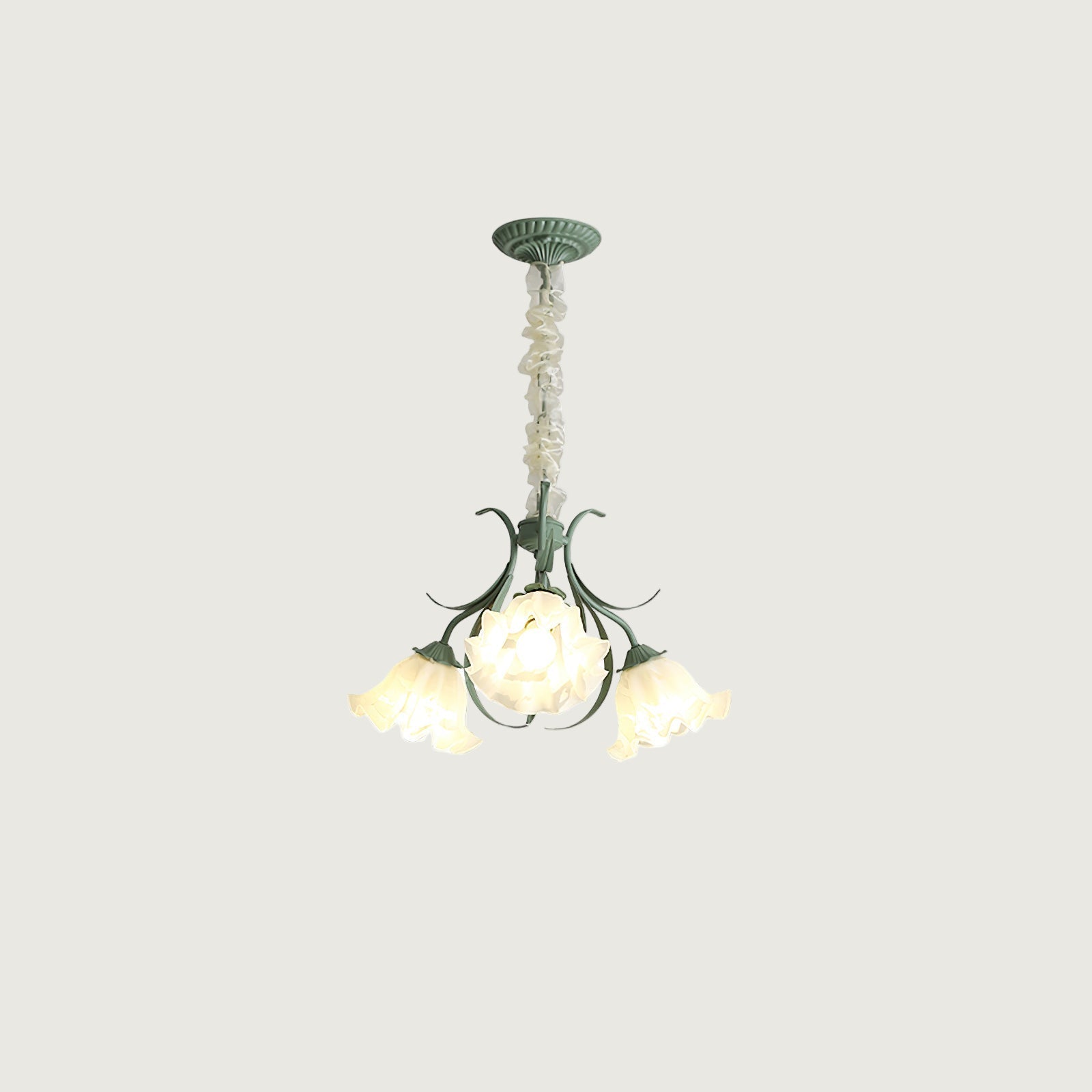 Lámpara de Techo de Metal con Diseño de Lirio de los Valles – Iluminación Romántica para Interiores, 3, 5 y 8 Cabezas 0
