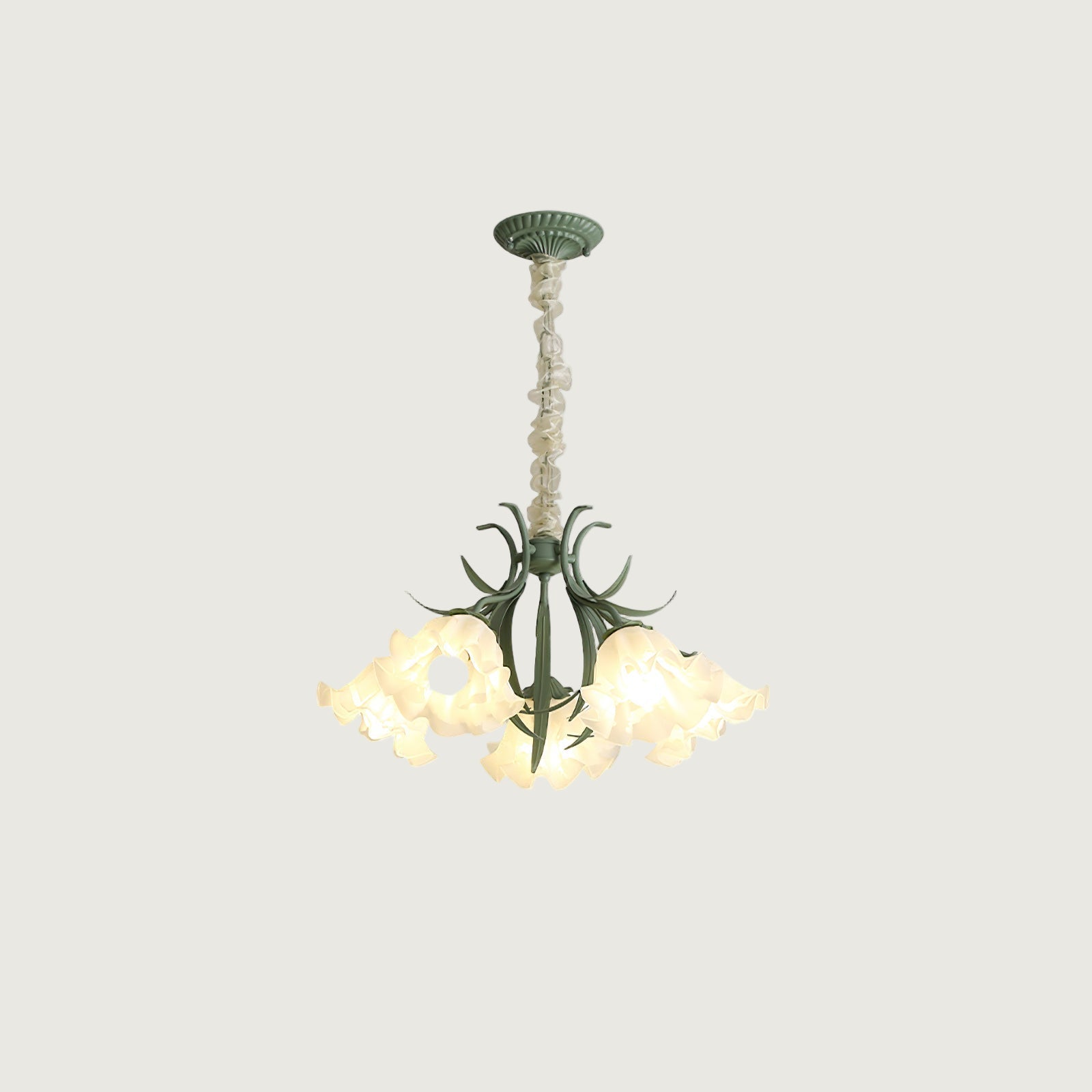 Lámpara de Techo de Metal con Diseño de Lirio de los Valles – Iluminación Romántica para Interiores, 3, 5 y 8 Cabezas 9