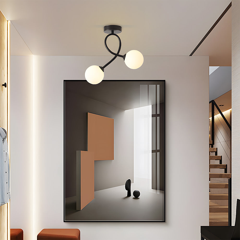 Lámpara de Techo de Vidrio Creativa, Iluminación Moderna para Pasillo, Diseño Elegante y Materiales Duraderos 5