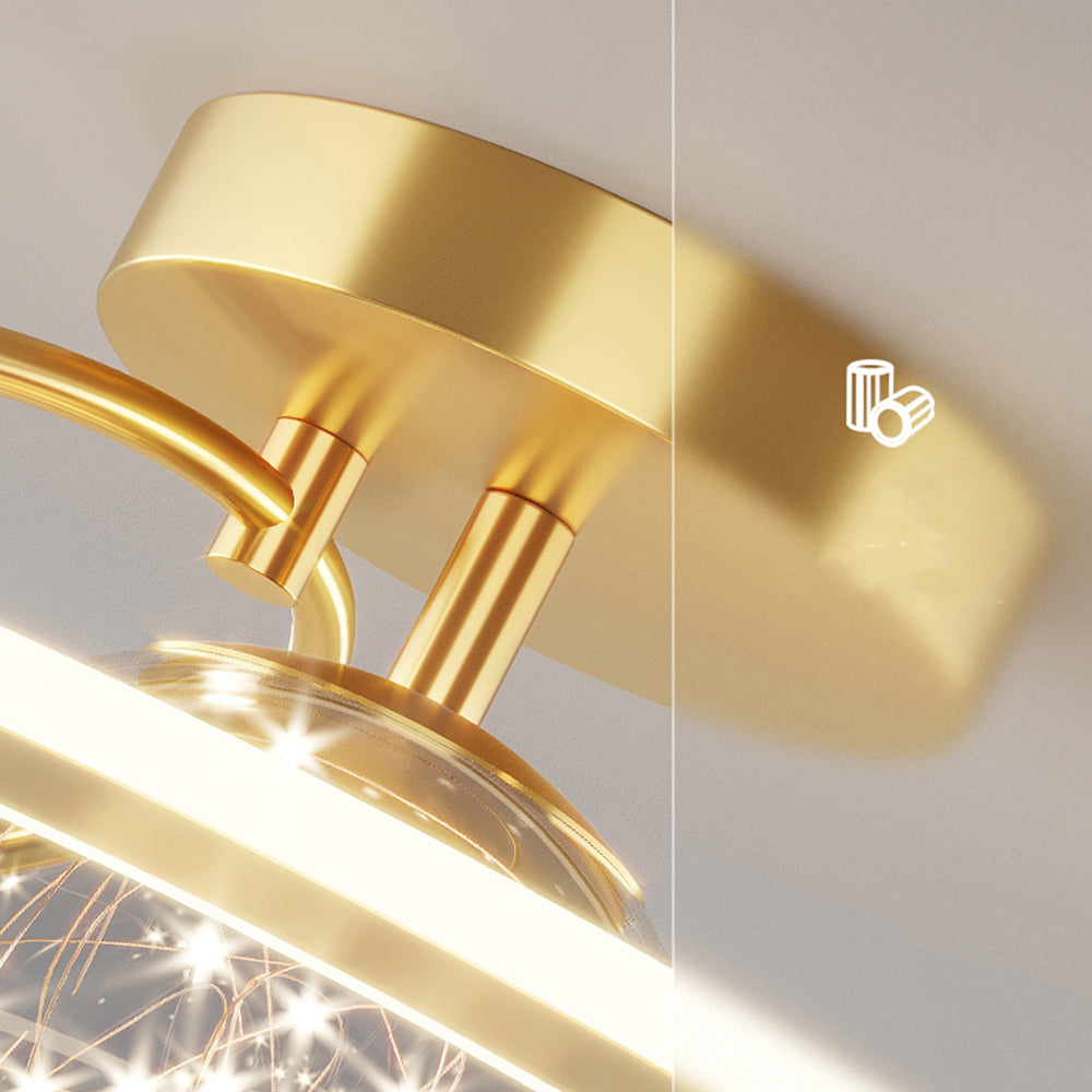 Lámpara de Techo de Vidrio Estrellado Moderna en Dorado – Diseño Contemporáneo y Elegante 4