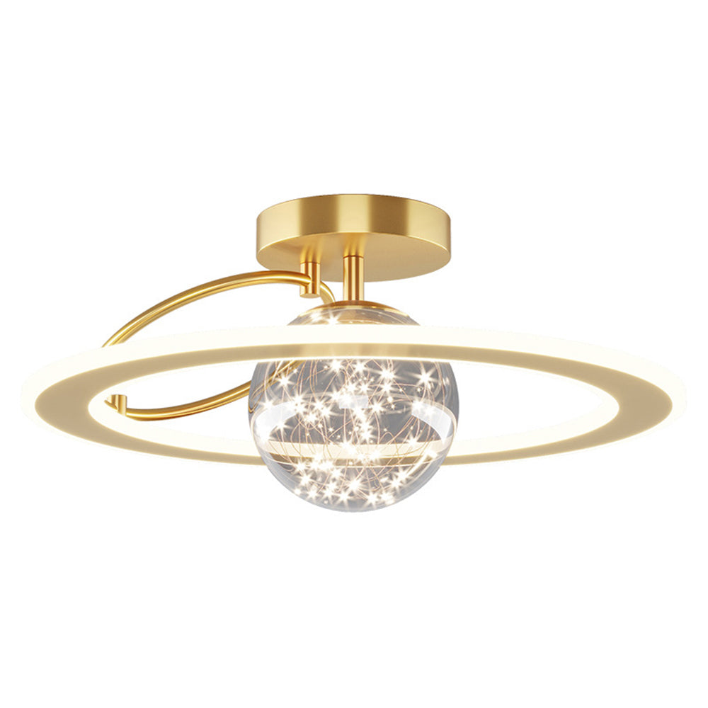 Lámpara de Techo de Vidrio Estrellado Moderna en Dorado – Diseño Contemporáneo y Elegante 7
