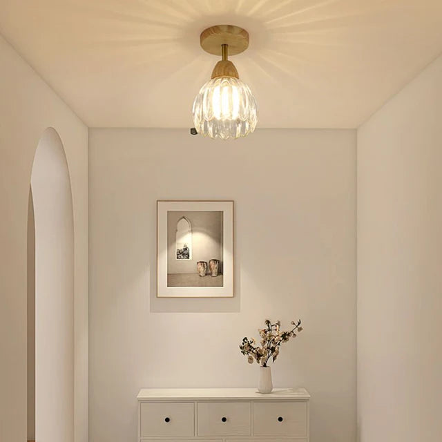 Lámpara de Techo de Vidrio Minimalista para Comedor, Iluminación Moderna y Sofisticada 3