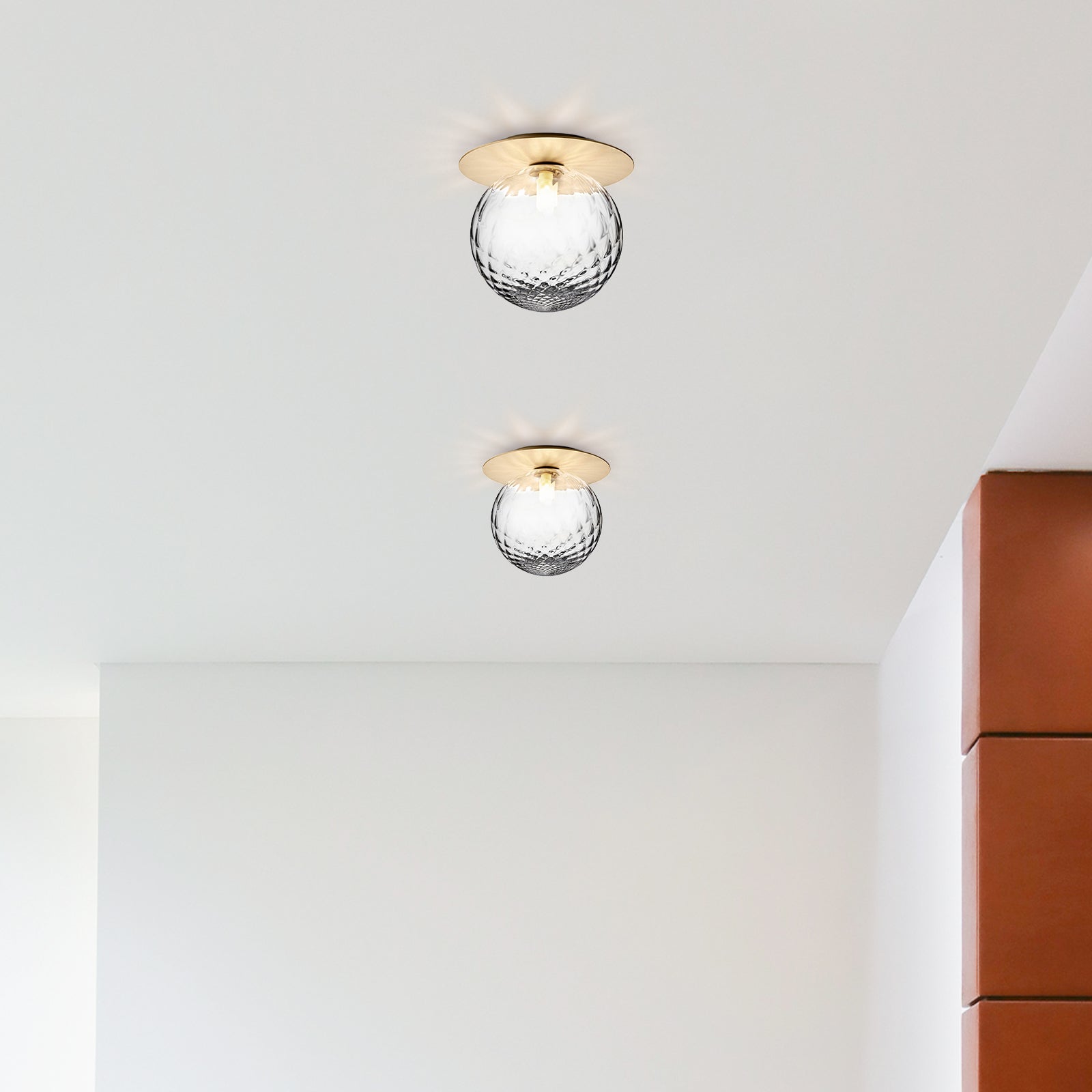 Lámpara de Techo de Vidrio Moderna para Pasillo – Iluminación Elegante y Estilizada 7