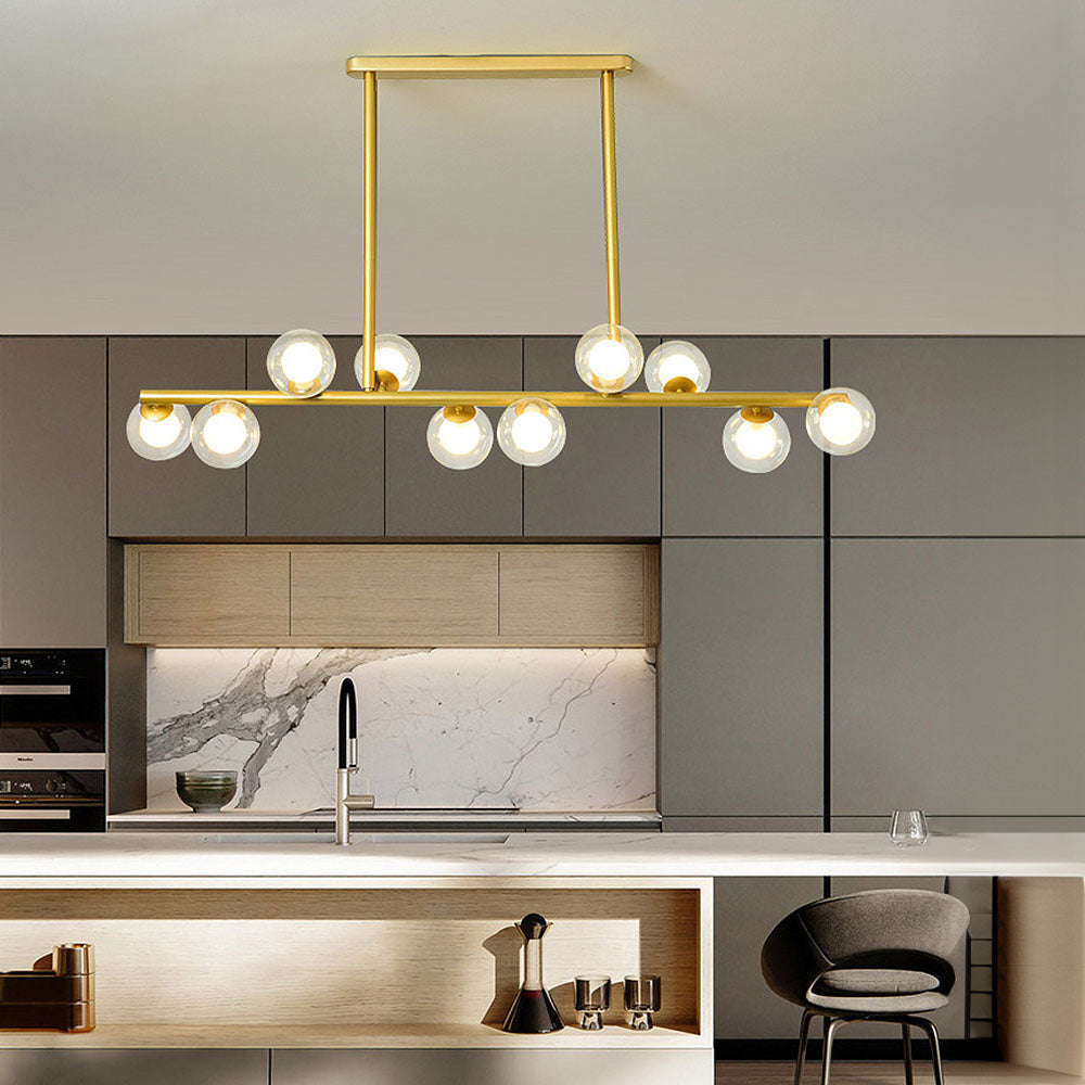 Lámpara de Techo de Vidrio Nórdica para Cocina - Diseño Minimalista con 6/8/10 Luces 10