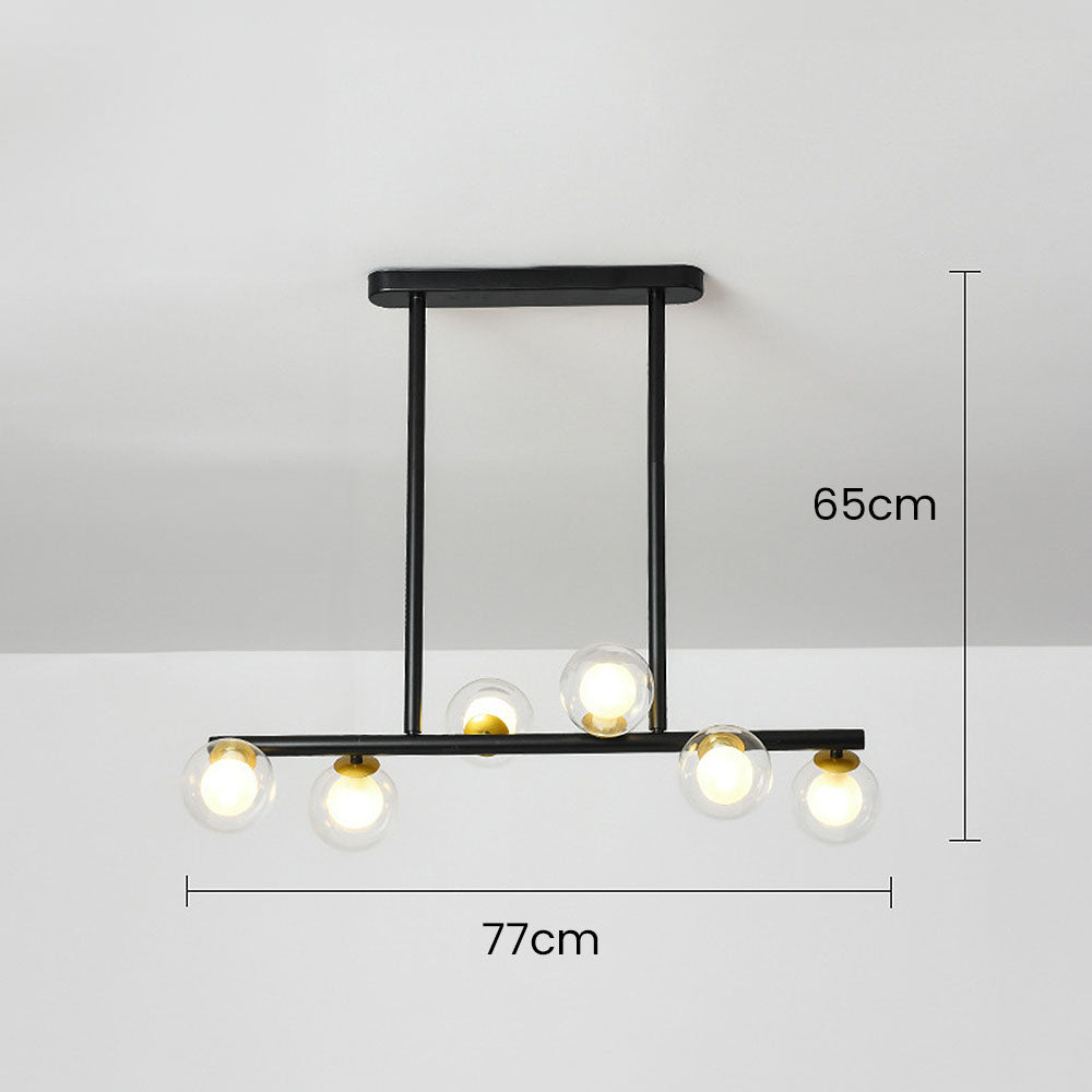 Lámpara de Techo de Vidrio Nórdica para Cocina - Diseño Minimalista con 6/8/10 Luces 2