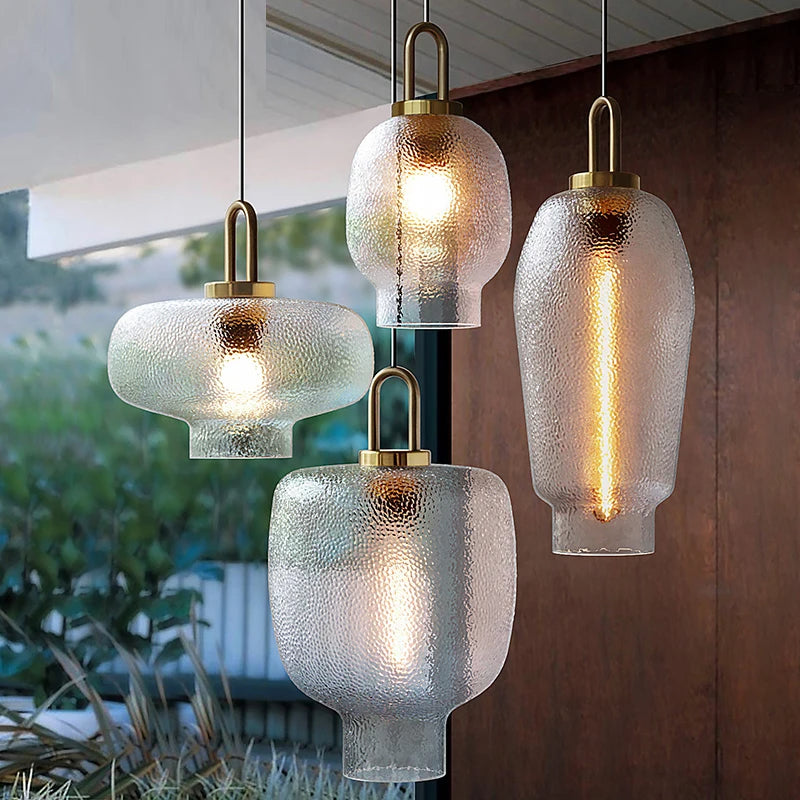 Lámparas Colgantes Modernas de Vidrio Esmerilado para Decoración Interior 1