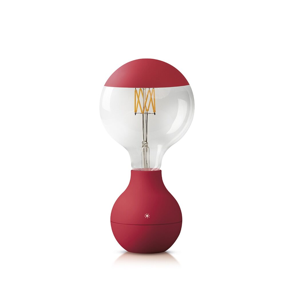 Lámpara de mesa recargable Kapriola – en rojo