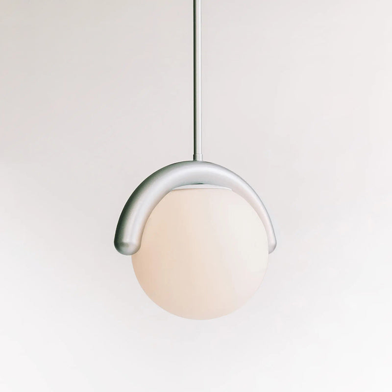 Lámpara araña lineal Bucle – plata, 1 luz · 28 cm