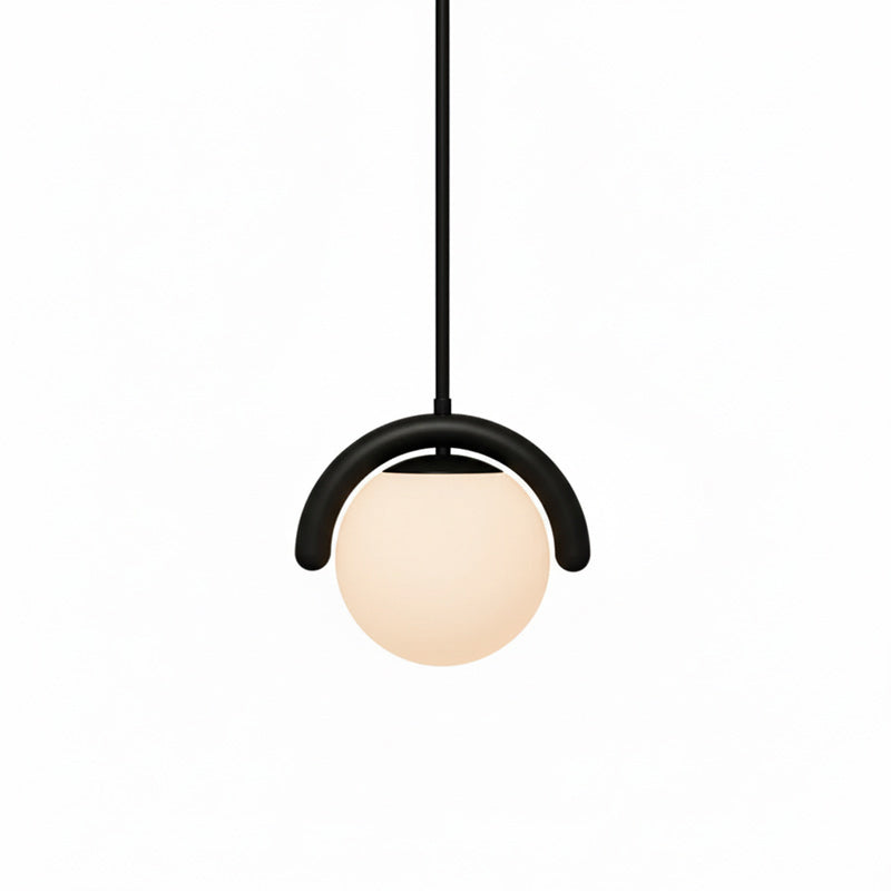 Lámpara araña lineal Bucle – negro, 1 luz · 28 cm