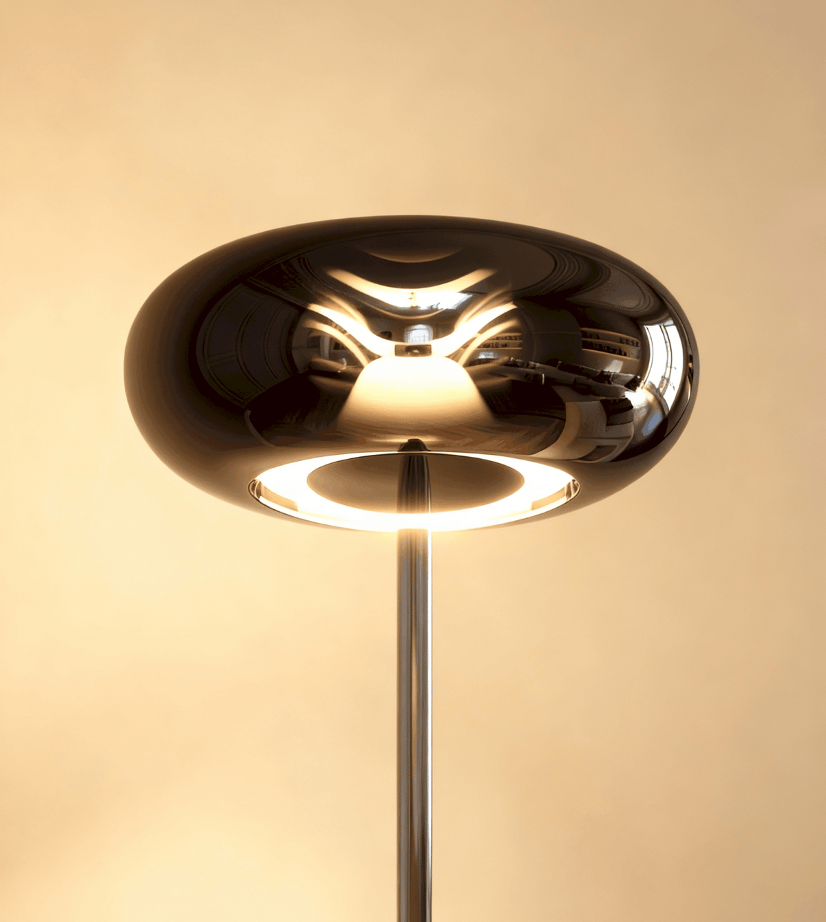 Lámpara de pie LED Rocela en un salón acogedor – imagen 14
