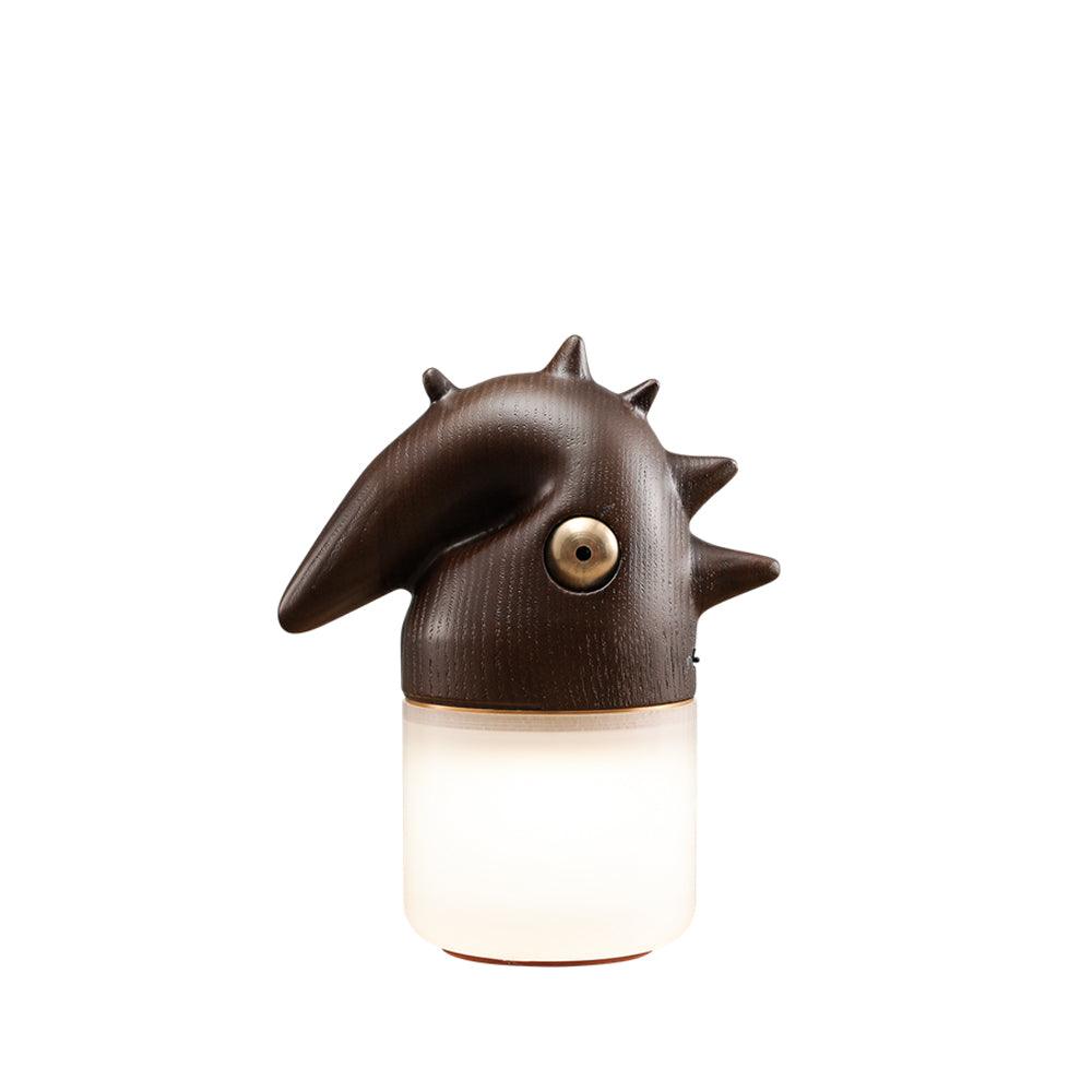 Lámpara de mesa recargable con forma de pájaro Crestela – nogal