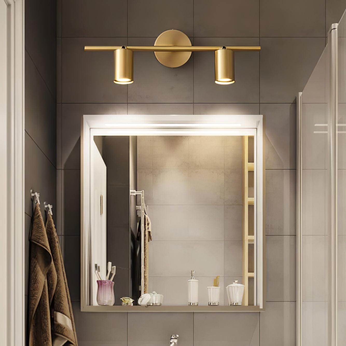 Luz de Pared Spot Rotativa de Cobre con Cabezas LED – Iluminación Interior Ajustable 7