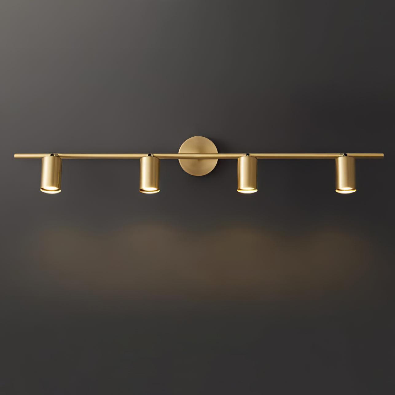 Luz de Pared Spot Rotativa de Cobre con Cabezas LED – Iluminación Interior Ajustable 8