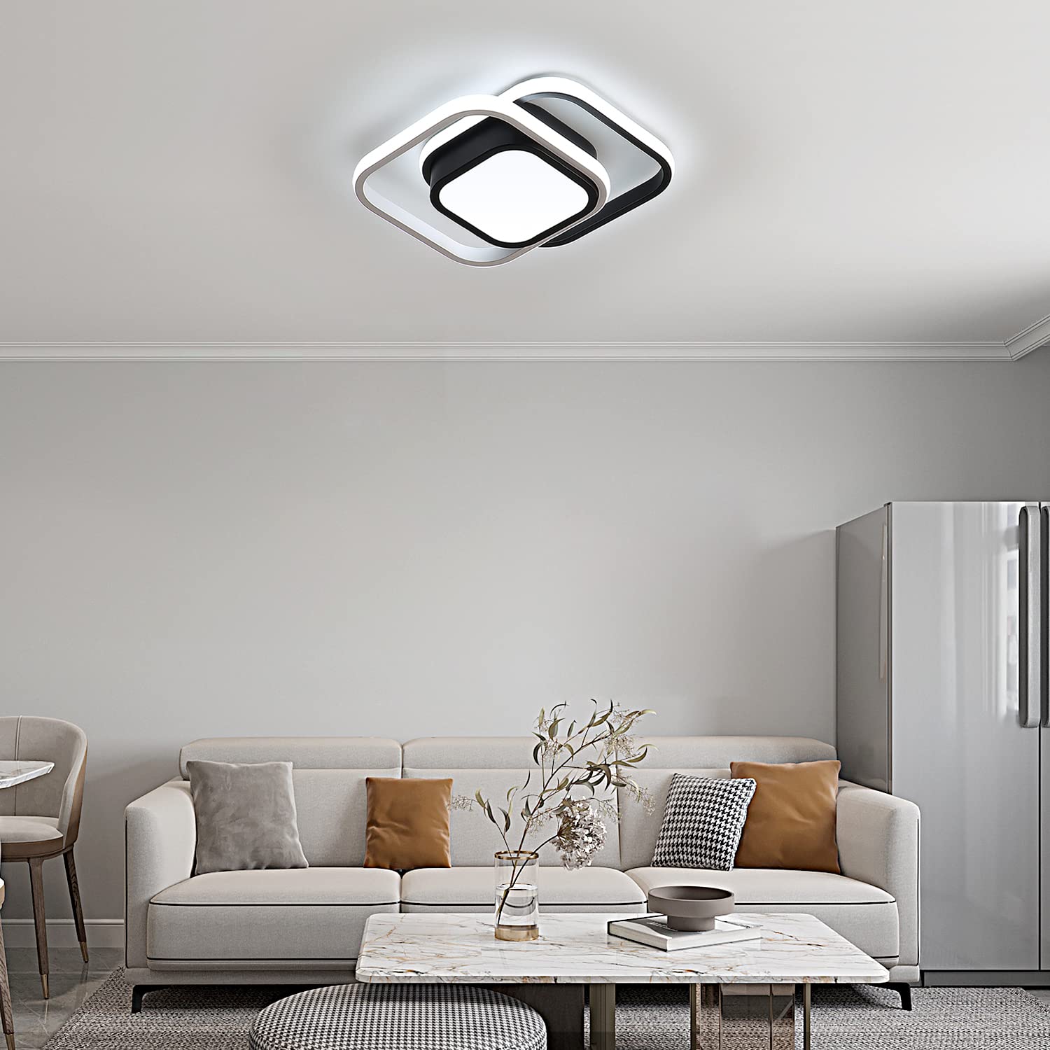 Luz de Techo Cuadrada LED de Acrílico para Sala de Estar – Iluminación Moderna y Eficiente 3
