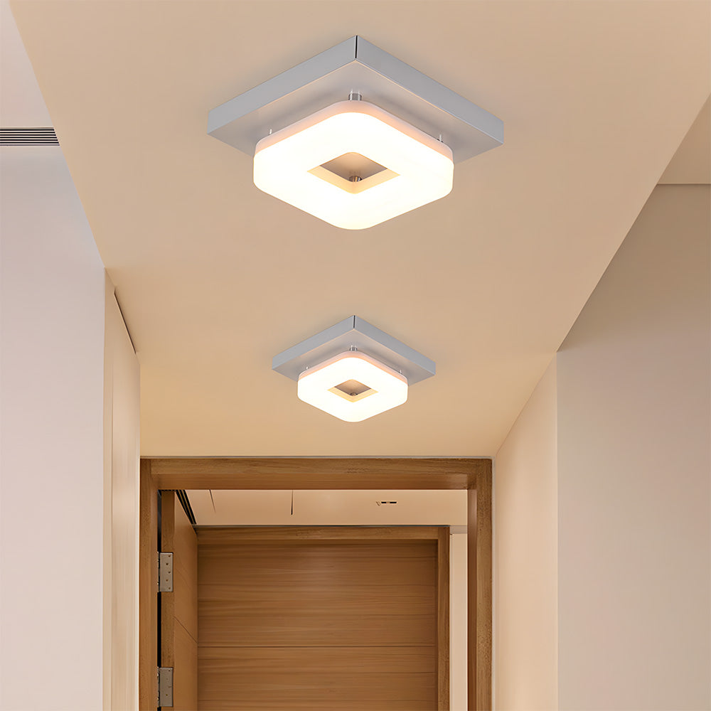 Luz de Techo LED Cuadrada Moderna de Acrílico para Pasillo 12