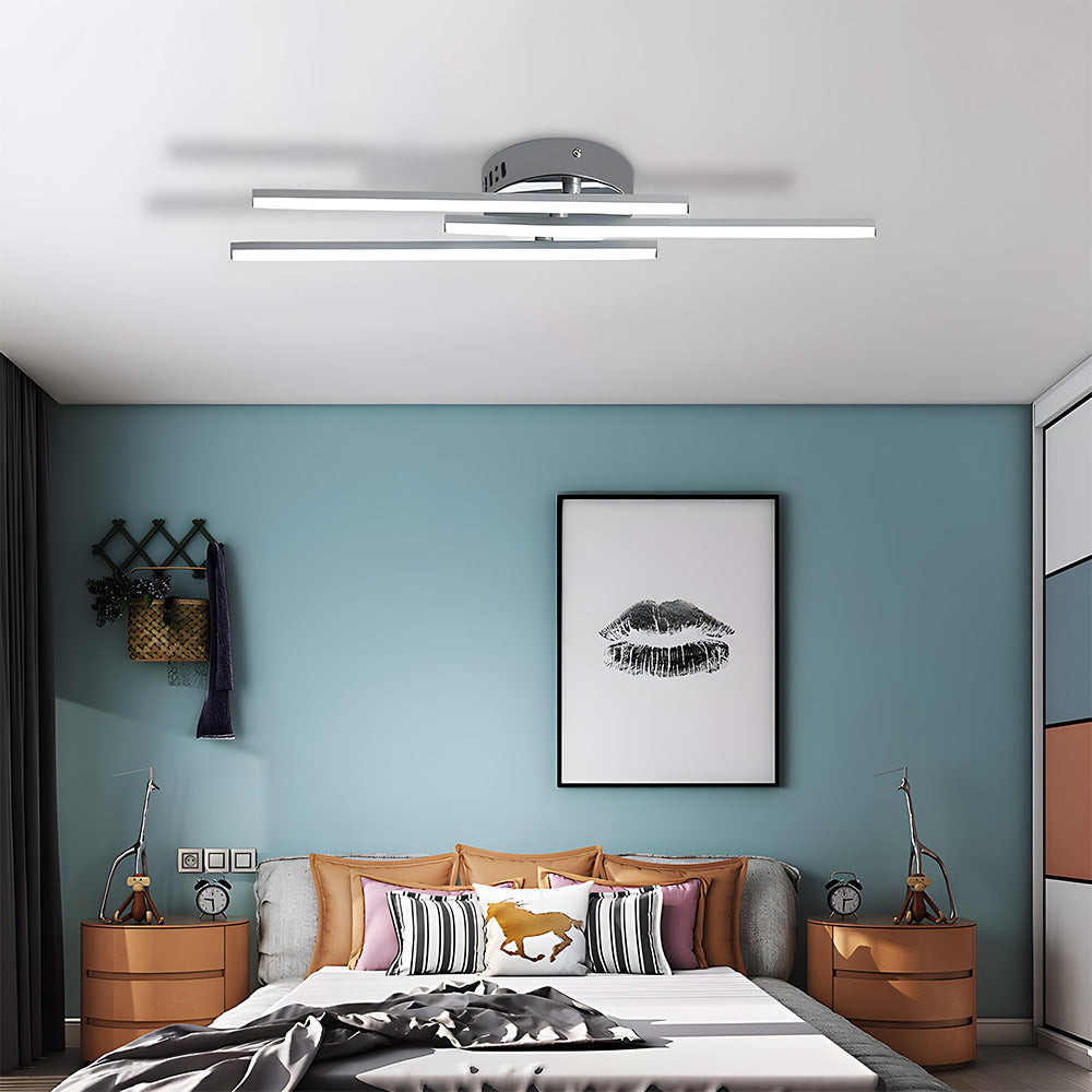 Luz de Techo LED de Diseño Moderno con Líneas Paralelas para Dormitorio 10