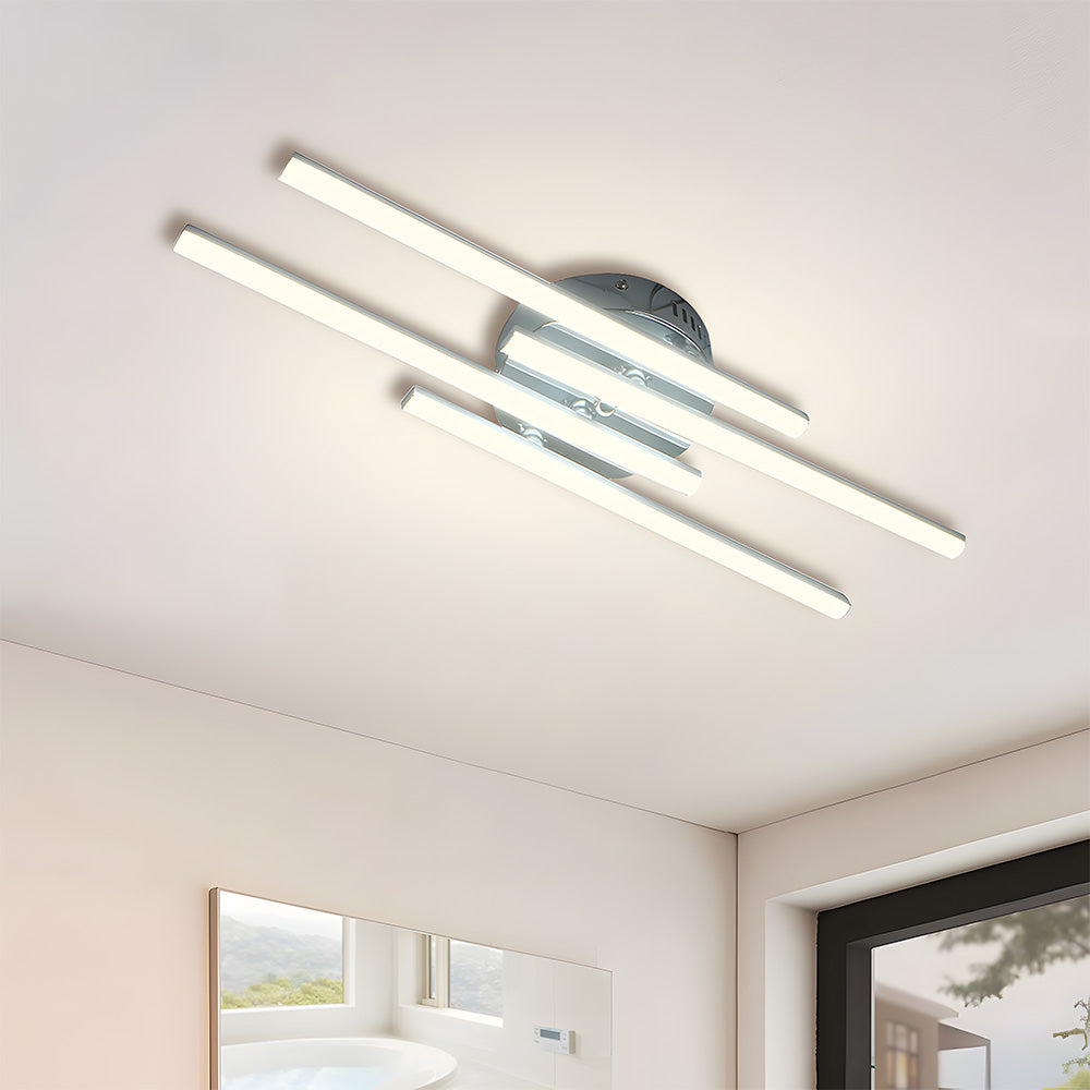 Luz de Techo LED de Diseño Moderno con Líneas Paralelas para Dormitorio 11