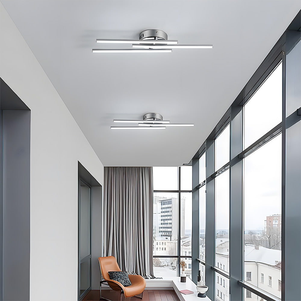 Luz de Techo LED de Diseño Moderno con Líneas Paralelas para Dormitorio 8
