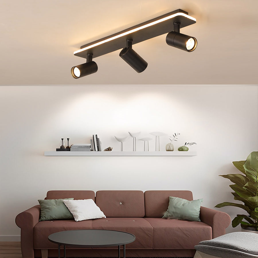 Luz de Techo Simple en Negro y Blanco para Cocina – Iluminación LED Eficiente 7