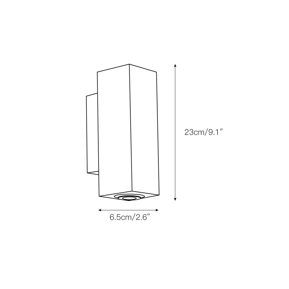 Aplique de pared de travertino Onsara – medidas de la versión de 23 cm