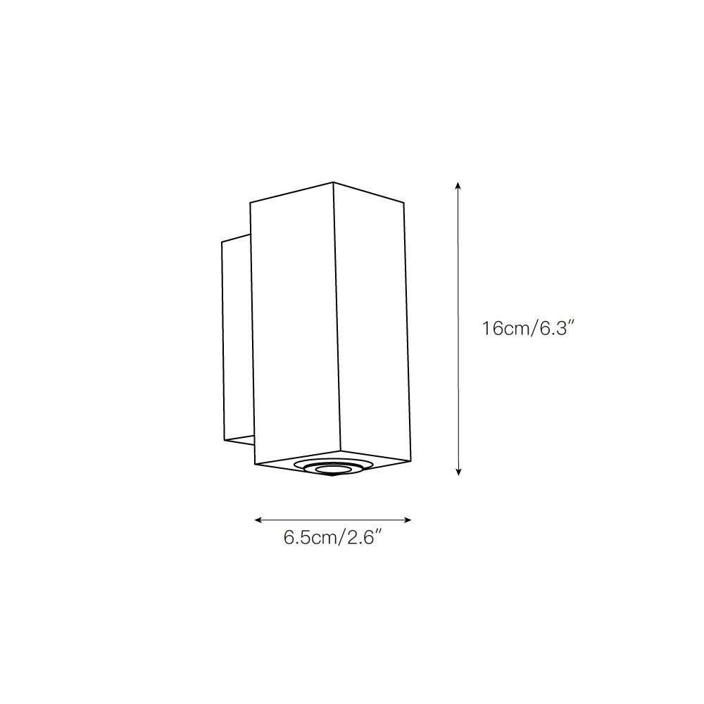 Aplique de pared de travertino Onsara – medidas de la versión de 16 cm