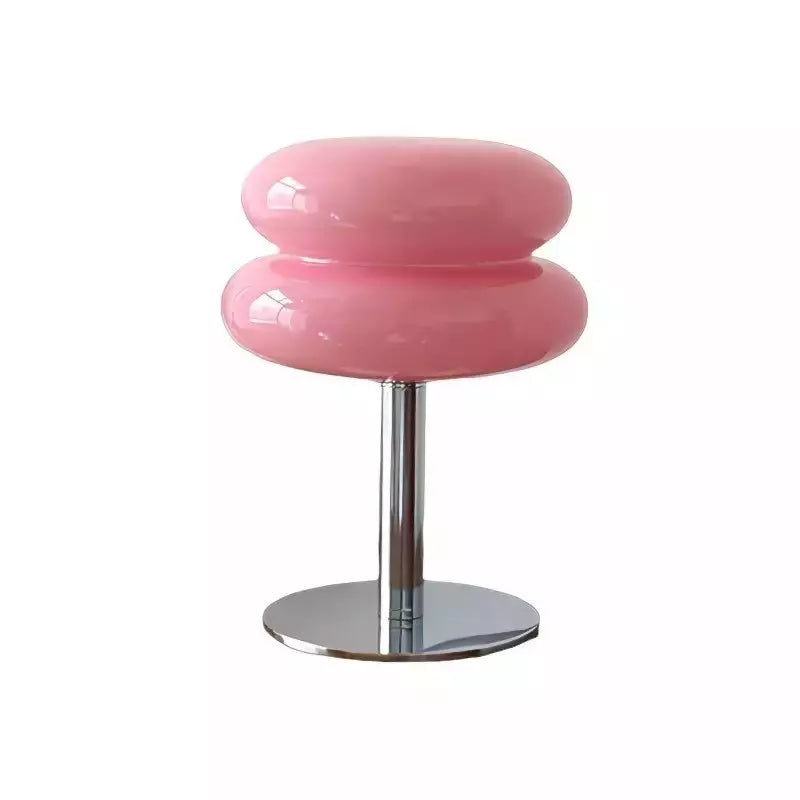 Lámpara de mesa Bauhaus Dulcela – cristal rosa