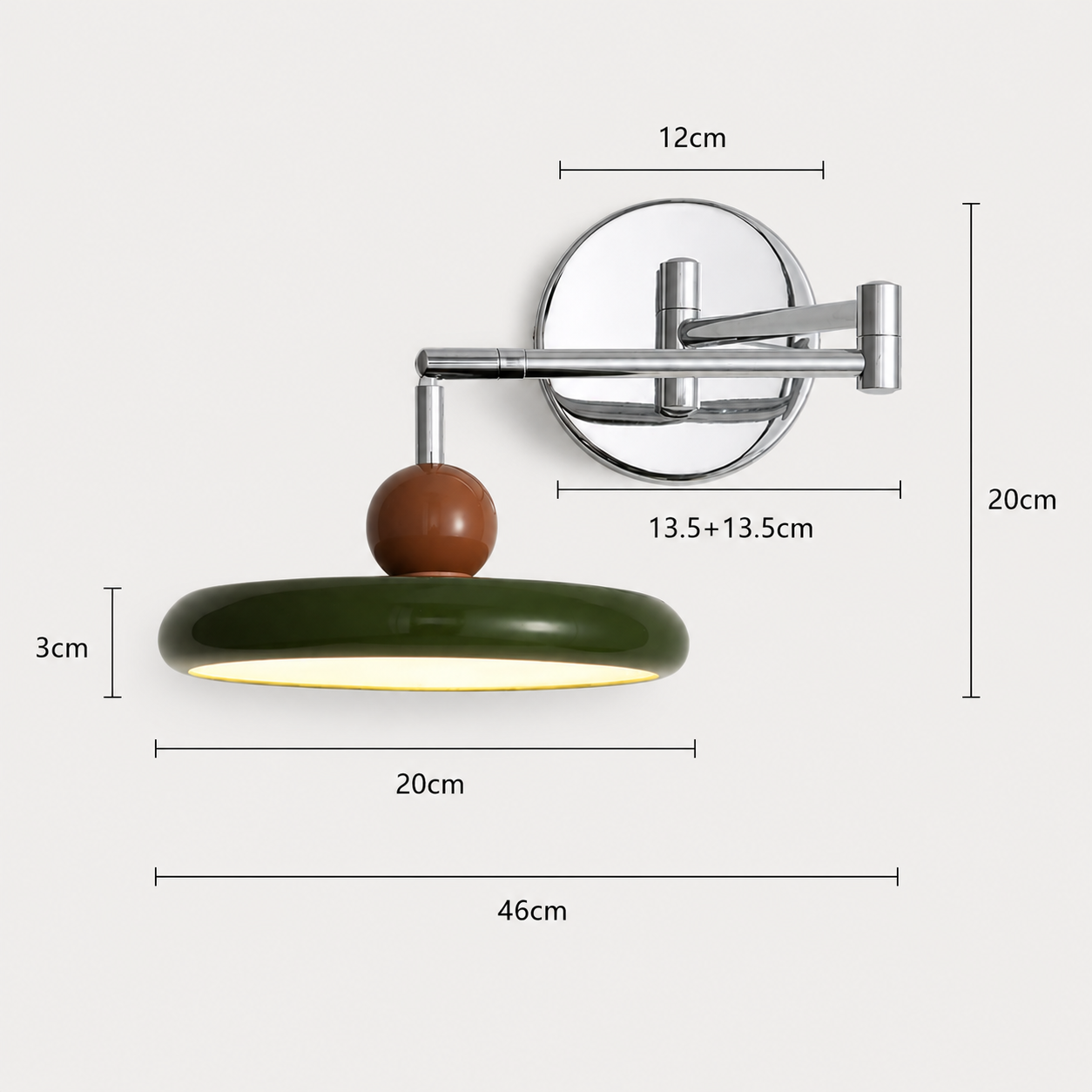 Maven - Lámpara de Pared Ajustable con Diseño Moderno y Luz LED Integrada
