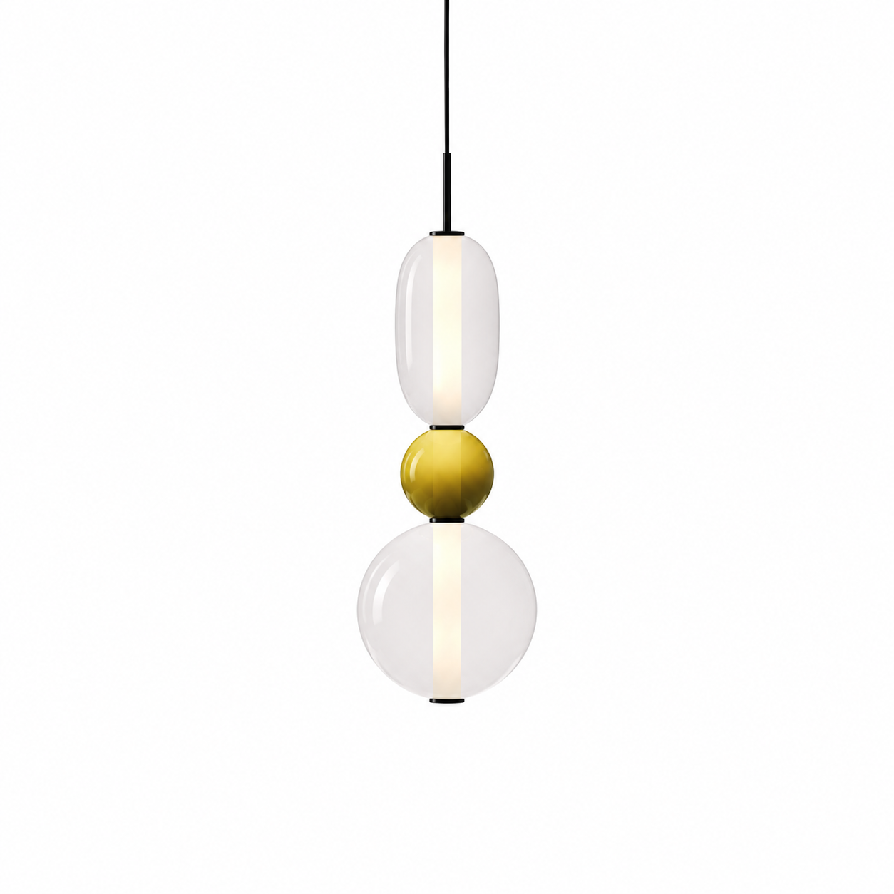 Cipa - Lámpara Colgante de Vidrio Colorido con LED Integrado – Diseño Moderno y Elegante