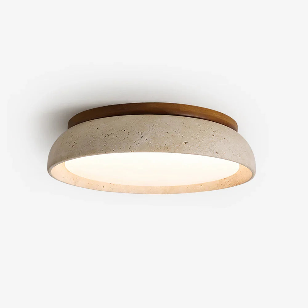 Plafón LED de travertino Lajara en un dormitorio nórdico – imagen 17