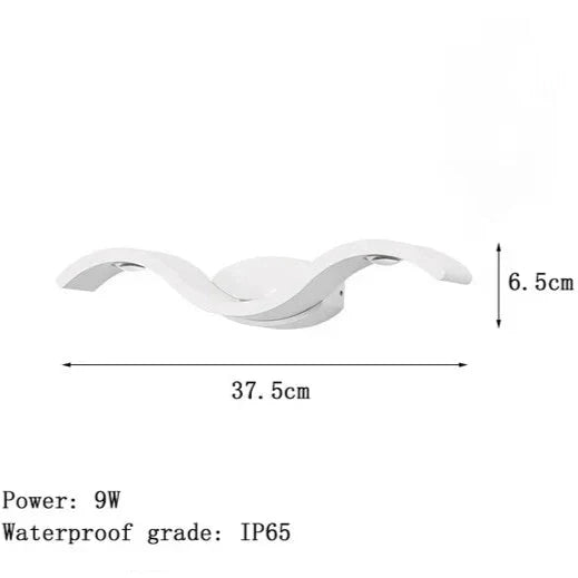 Aplique de pared exterior Luvera – medidas del modelo blanco