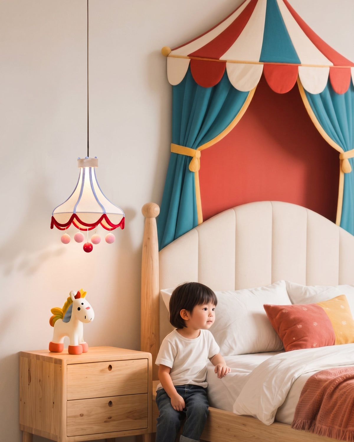 Lámpara colgante infantil Carpela – en un dormitorio infantil