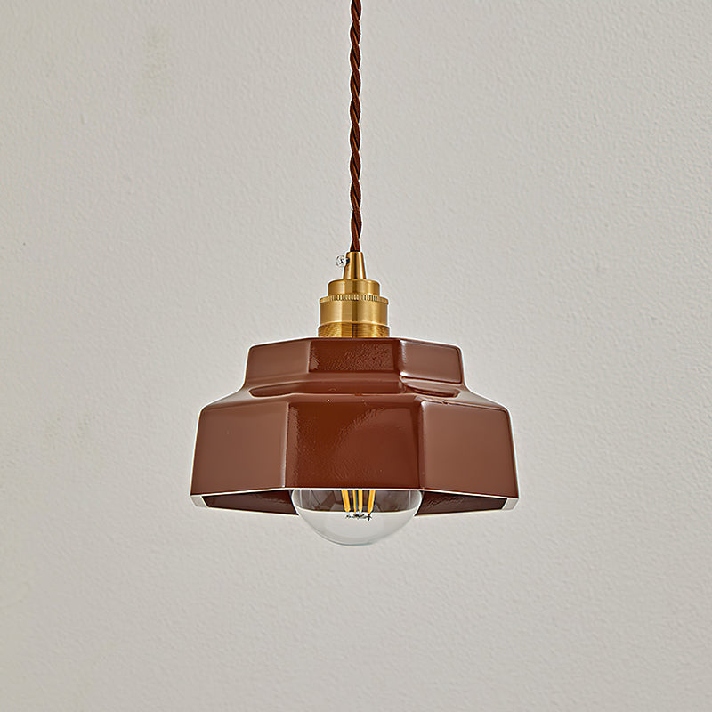 Facetta - Lámpara Colgante de Resina Facetada Brillante Estilo Vintage