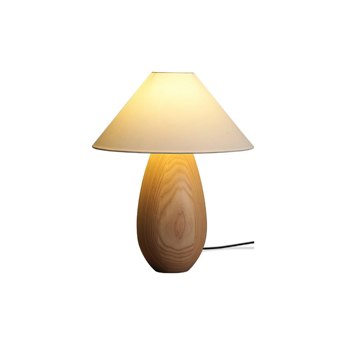 Lámpara de mesa Inuez de madera – base esbelta en madera natural