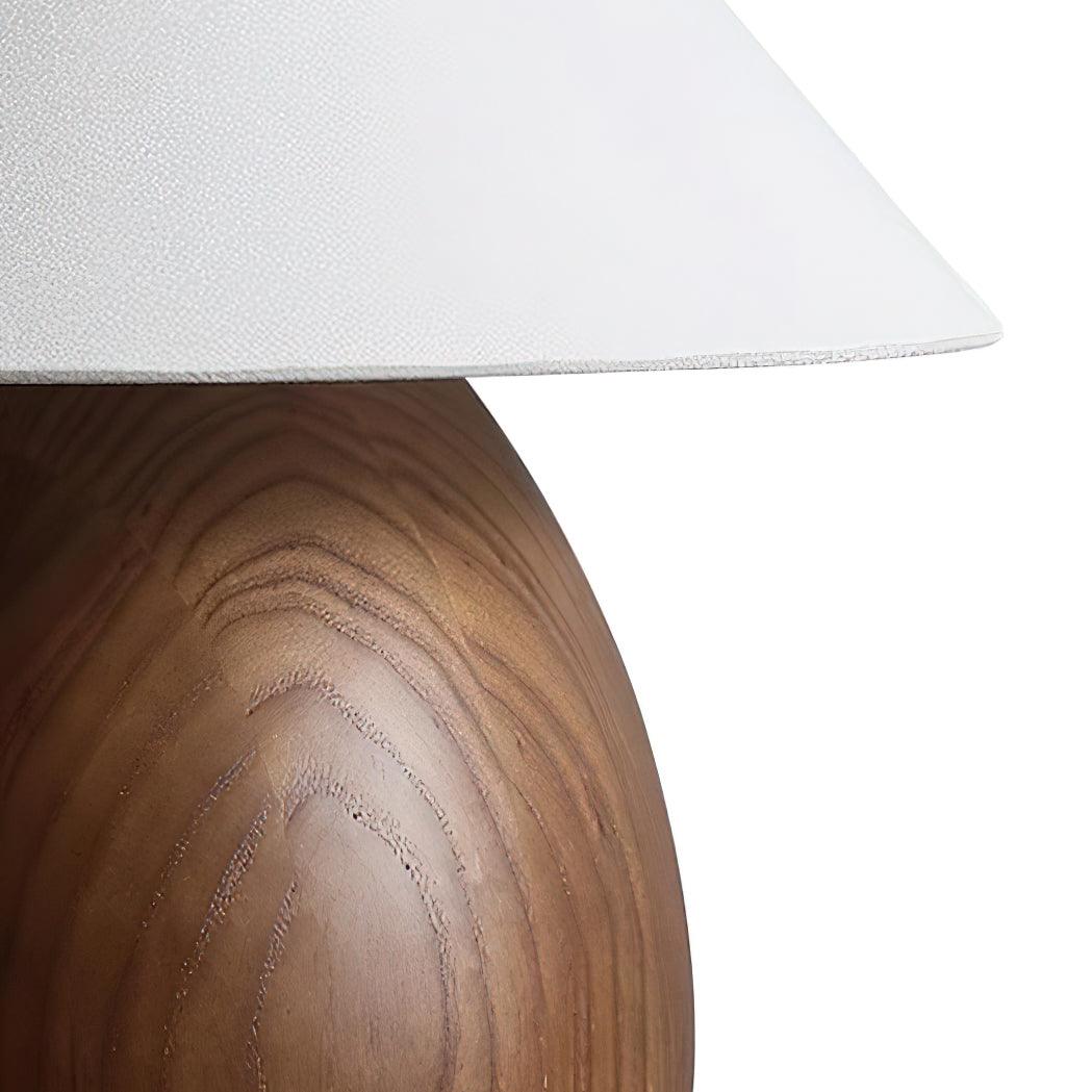 Lámpara de mesa Inuez de madera en un dormitorio japandi – imagen 26