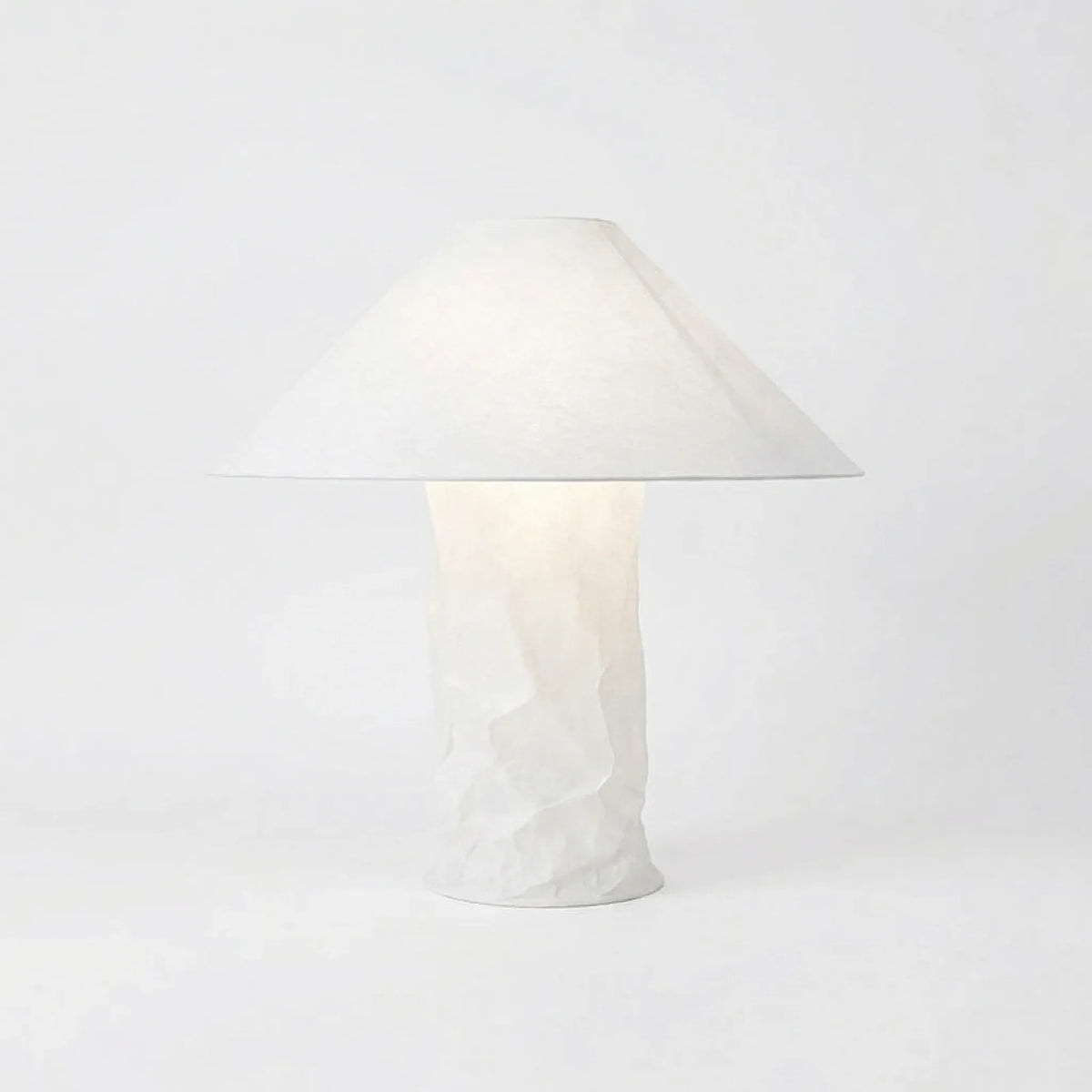Lámpara seta de papel arrugado Setilda – versión de mesa