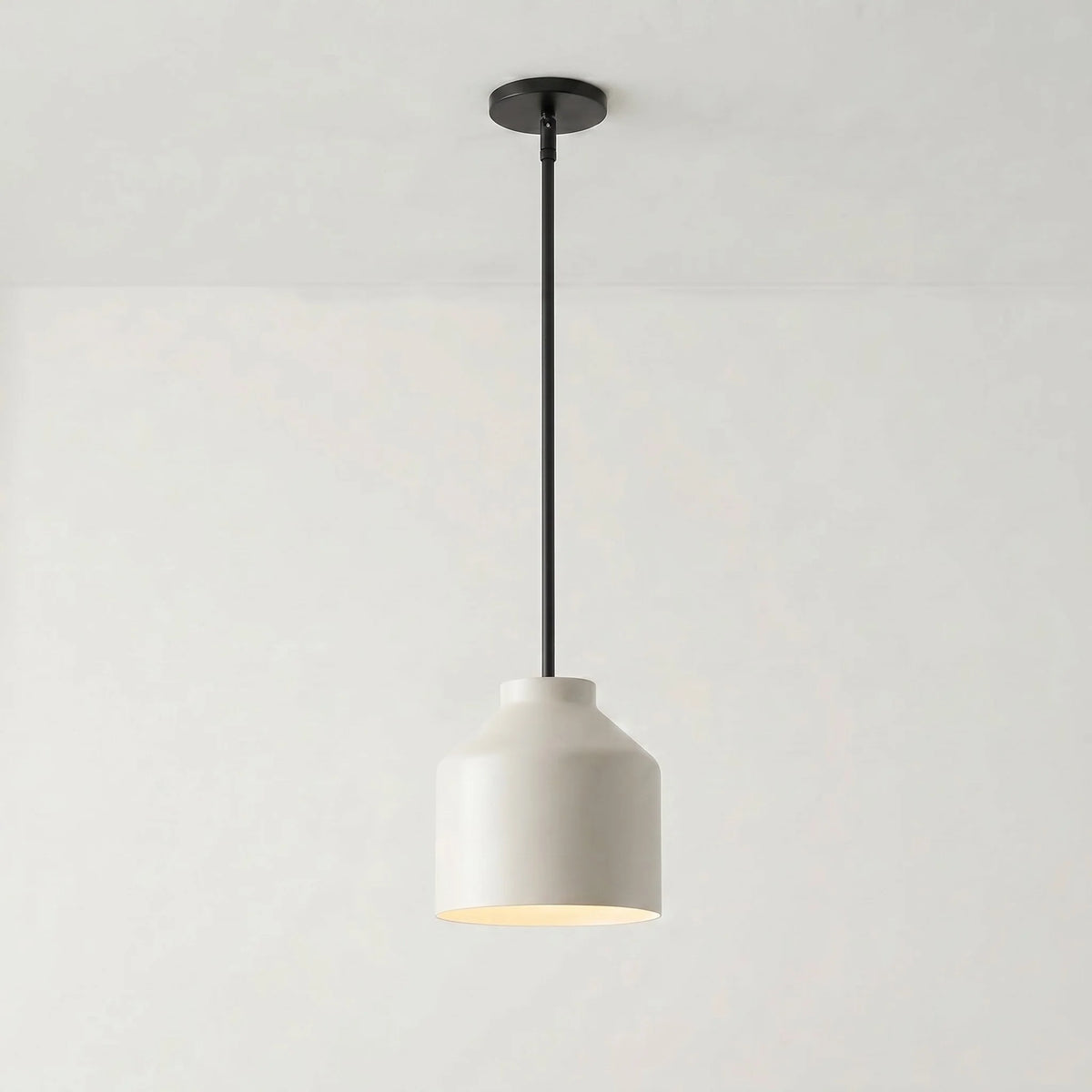 Lámpara colgante nórdica Salvena – Ø 27 cm, metal marfil, bronce oscuro