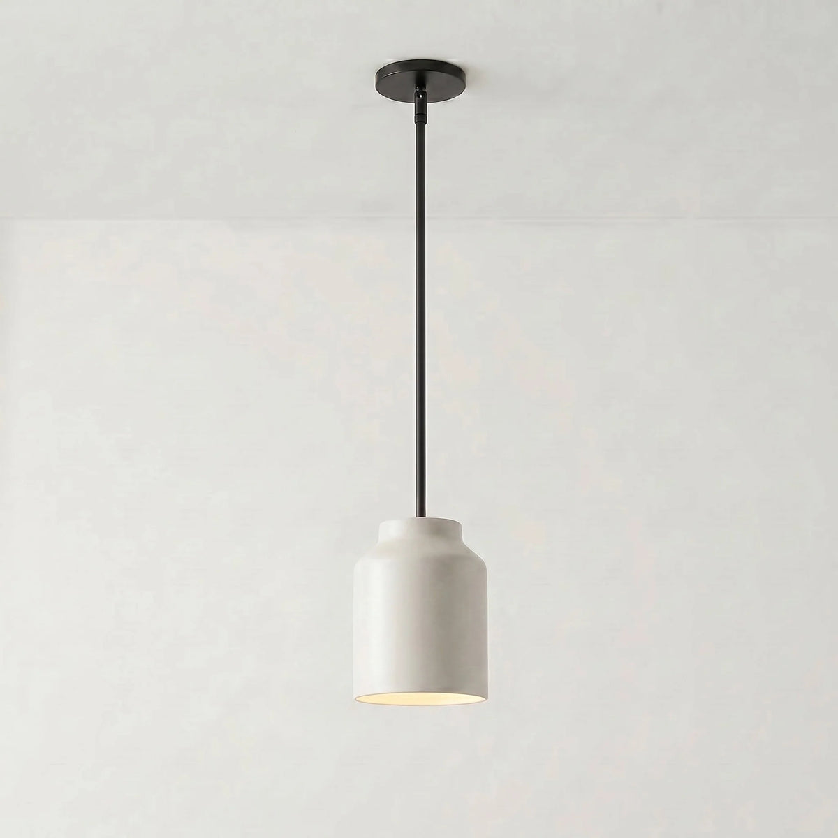 Lámpara colgante nórdica Salvena – Ø 19 cm, metal marfil, bronce oscuro
