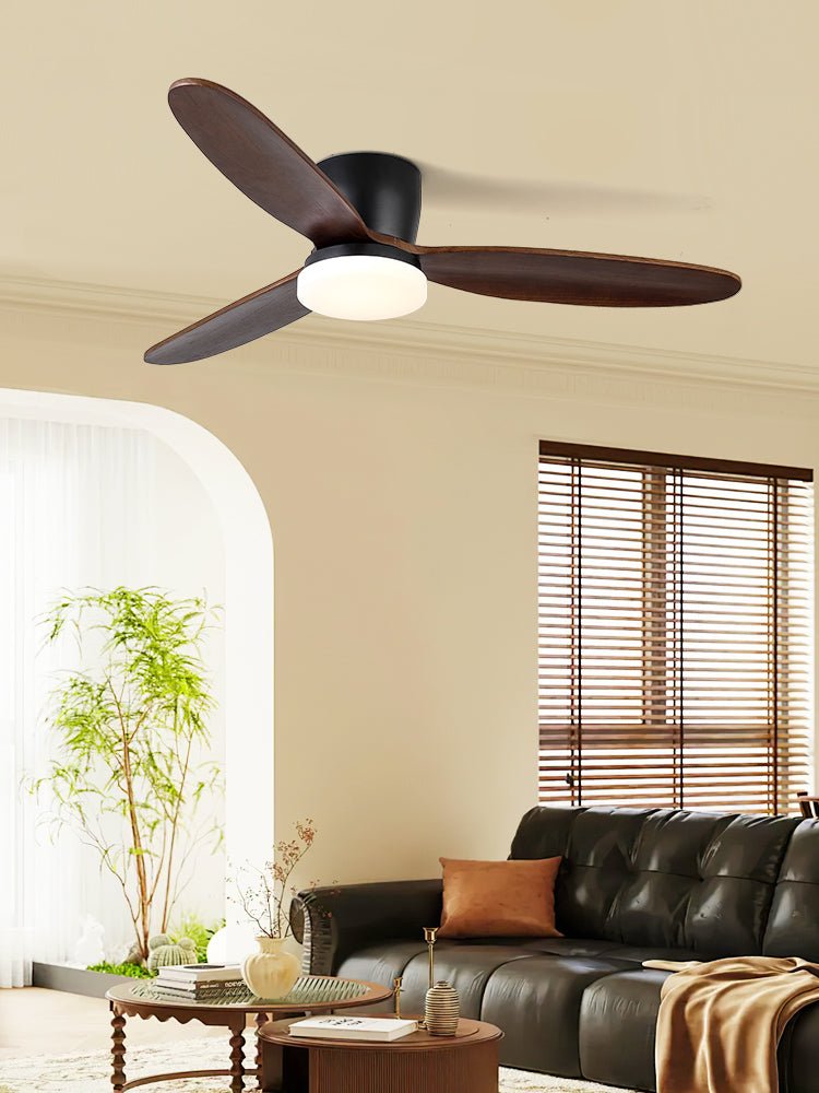 Ventilador de techo con luz Veladia en un dormitorio sereno – imagen 6