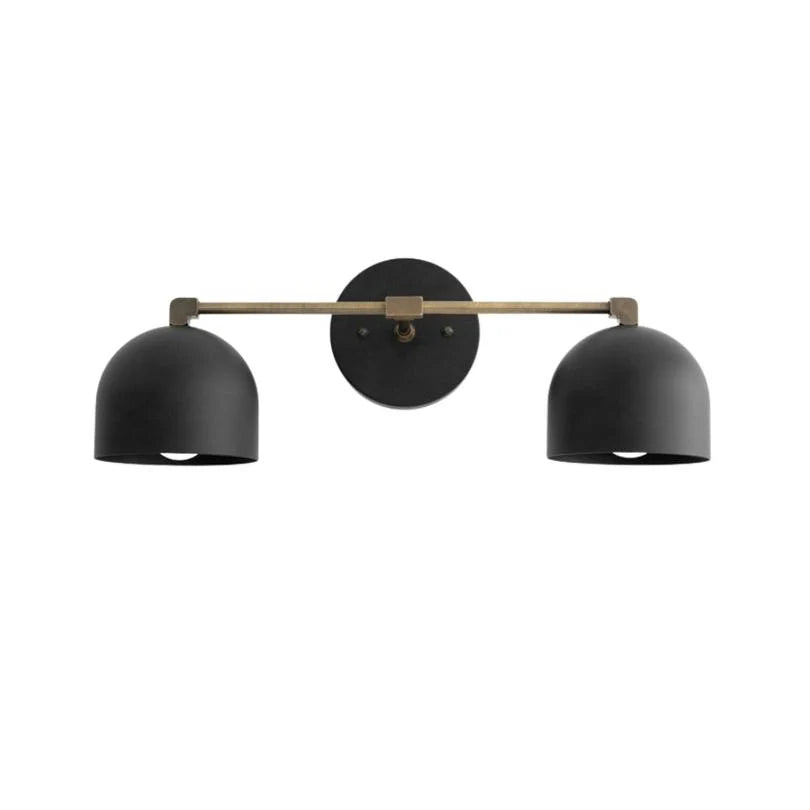 Aplique de pared de cúpulas Domira – 2 luces, negro