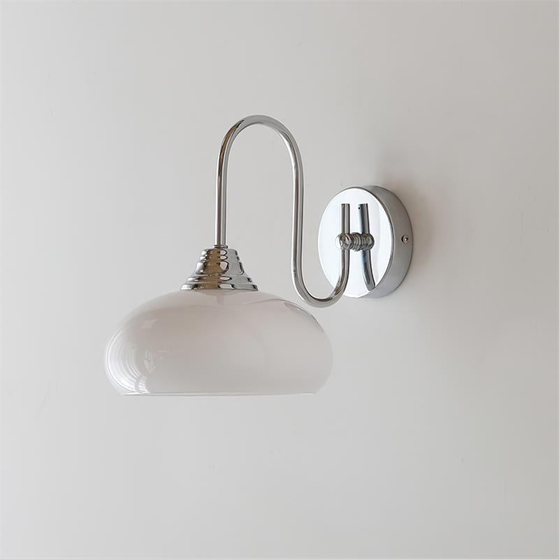 Aplique de pared de cristal Pomela – cromo con cristal blanco